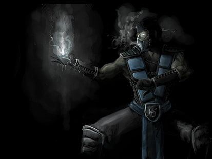 смертный комбат минус 1600x1200 Видеоигры Mortal Kombat HD Art, Mortal Kombat, Sub-Zero, HD обои HD wallpaper