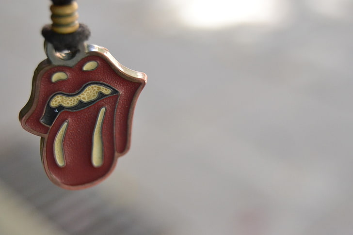 red Rolling Stones pendant, necklace, HD wallpaper