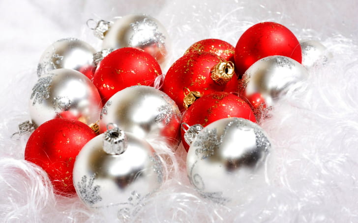 Capodanno, ornamenti natalizi, Sfondo HD