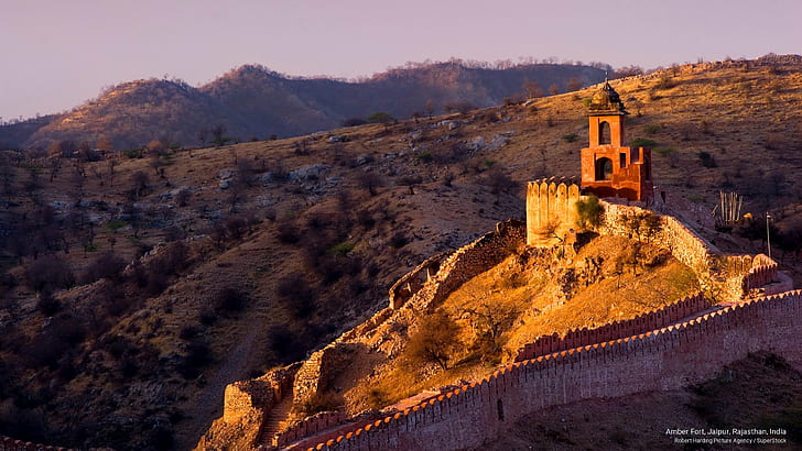 Amber Fort, Jaipur, Rajasthan, India, Asia, Sfondo HD