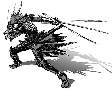 ilustração de espadachim, Sengoku Basara, data Masamune, HD papel de parede HD wallpaper