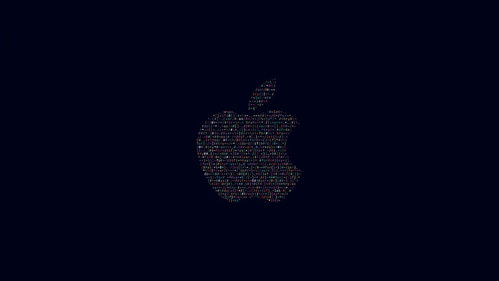 暗い背景 黒 コード 最小 Appleロゴ Apple 4k Hdデスクトップの壁紙 Wallpaperbetter