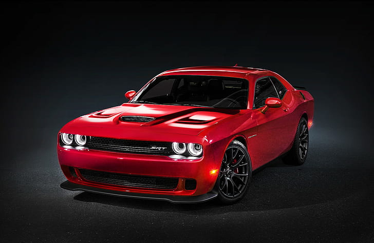 Dodge Challenger Hellcat, Muscle Cars, amerikanische Autos, HD-Hintergrundbild