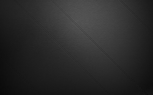 черная поверхность, кожа, шить, нить, перфорация, перфорированная кожа, фактура, HD обои HD wallpaper