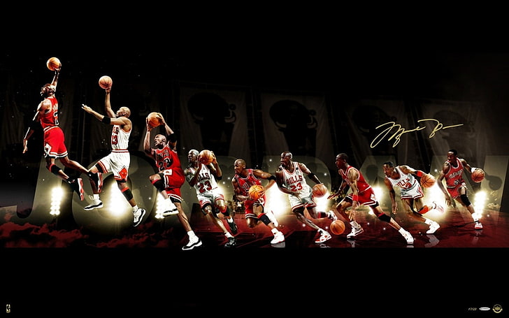 NBA 트레이딩 카드, 농구, 마이클 조던, HD 배경 화면