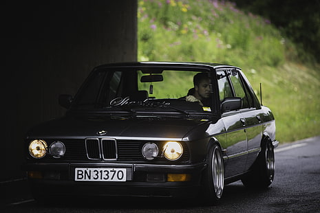 BMW E28, Stance, Stanceworks, Problemsolver, bajo, verano, coche, Fondo de pantalla HD HD wallpaper