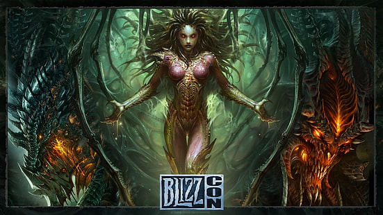 World of Warcraft Blizzard Entertainment Diablo III Starcraft Cœur de Swarm Sarah Kerrigan Queen o Jeux vidéo World of Warcraft Art HD, le monde de Warcraft, Blizzard Entertainment, Fond d'écran HD HD wallpaper