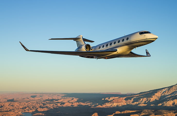 langit, gunung, penerbangan, pesawat, Gulfstream, G650, Aerospace, bisnis, jet, Wallpaper HD