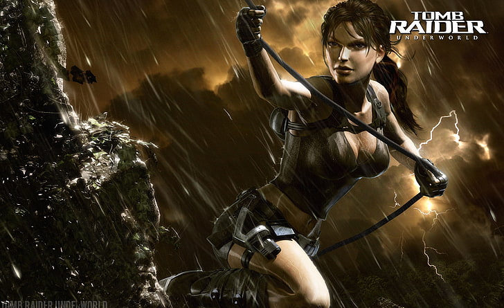 Tomb Raider Underworld, Tomb Raider illustration, Games, Tomb Raider, tomb raider underworld, video game, lara croft, HD wallpaper