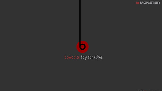 Beats by Dr. Dre логотип, монстр, dr.dre, биты, beaze, HD обои HD wallpaper