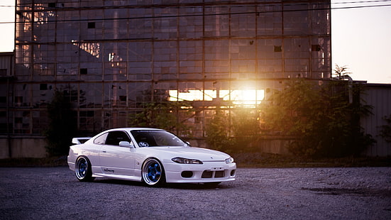 bianco Nissan Silvia S15, bianco, S15, Silvia, Nissan, Tuning, Sfondo HD HD wallpaper