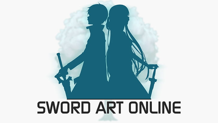 Sword Art Online, Yuuki Asuna, Kirigaya Kazuto, Sfondo HD