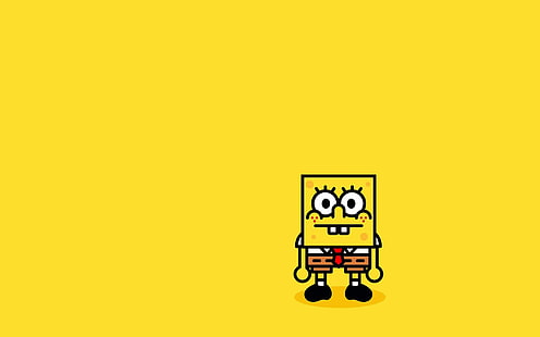 SpongeBob Squarepants, SpongeBob SquarePants, minimalis, latar belakang sederhana, Wallpaper HD HD wallpaper