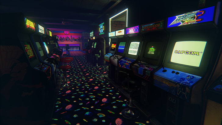 Black Arcade-Automaten, Videospiele, Arcade, Atari, Retro-Spiele, HD-Hintergrundbild