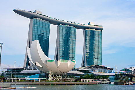 travel, booking, Marina Bay Sands, casino, pool, Singapore, hotel, HD wallpaper HD wallpaper