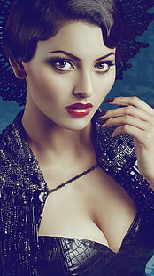 Urvashi Rautela 2015, women's red lipstick, Bollywood Celebrities, Female Celebrities, bollywood, actress, HD wallpaper HD wallpaper