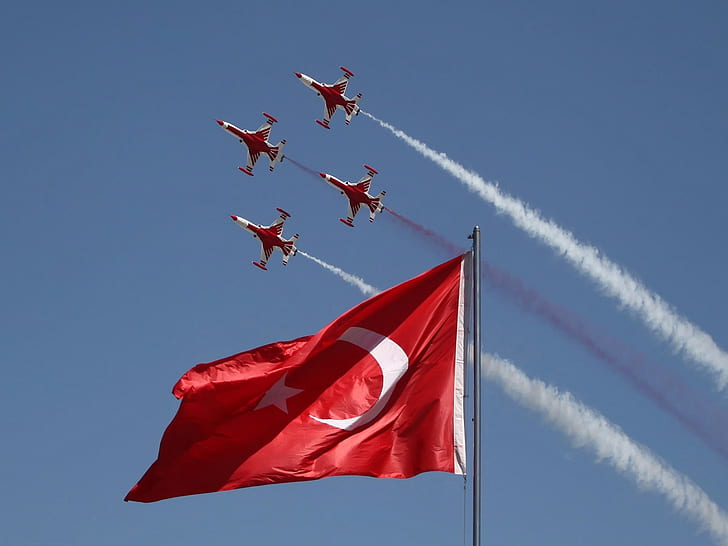 Étoiles turques, Turquie, turc, drapeau, Fond d'écran HD