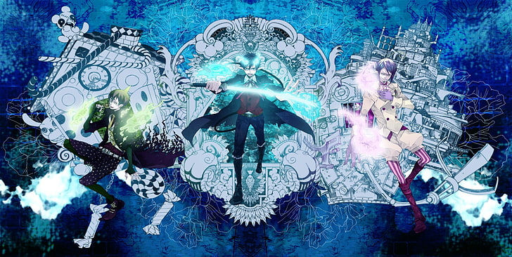 anime cover, Anime, Blue Exorcist, Amaimon (Ao No Exorcist), Ao No Exorcist, Mephisto Pheles, Rin Okumura, HD wallpaper