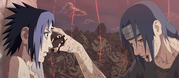 Anime, Naruto, Itachi Uchiha, Sasuke Uchiha, HD-Hintergrundbild HD wallpaper