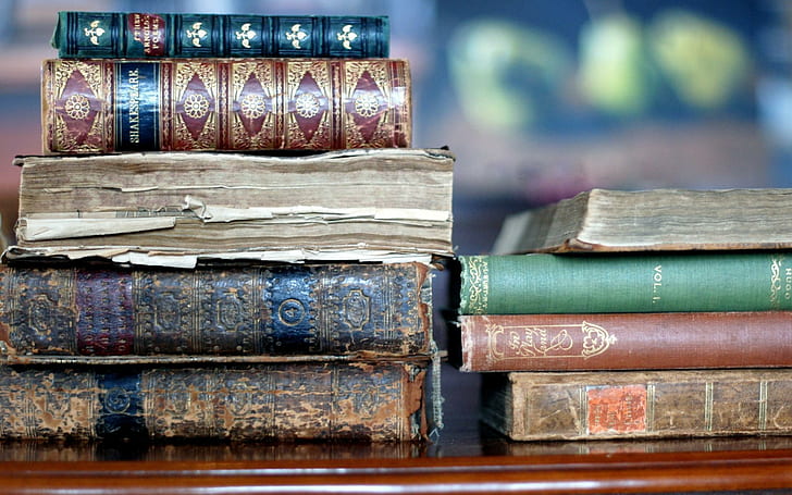 Vintage books, book lot, photography, 1920x1200, vintage, book, stack, HD wallpaper