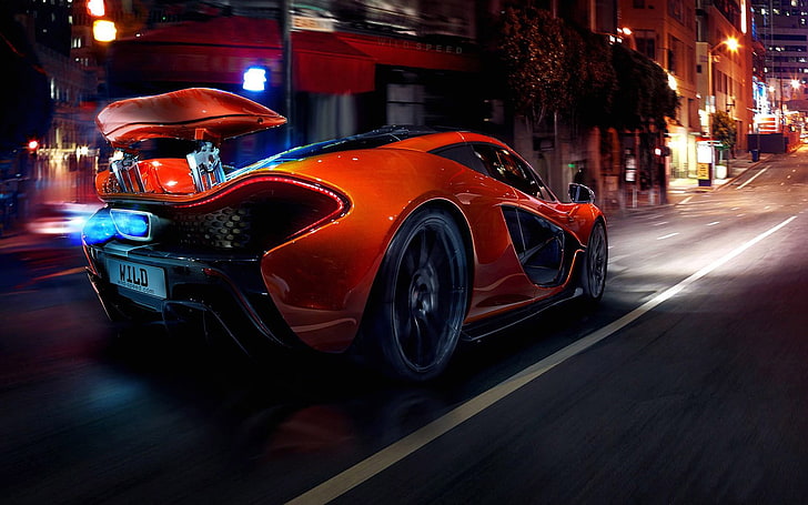 รถเก๋งสีแดงและสีดำ Need for Speed ​​รถสปอร์ตวิดีโอเกมแข่งรถจำลองการแข่งรถศิลปะดิจิทัล McLaren P1, วอลล์เปเปอร์ HD