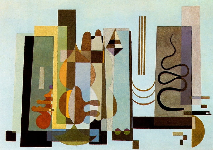 Classic Art, painting, shapes, Wassily Kandinsky, HD wallpaper