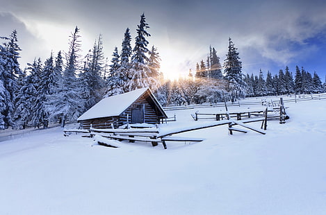 зимна гора 4k най-популярни за десктоп, HD тапет HD wallpaper