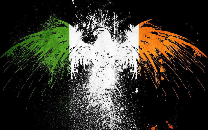 أعلام ، علم أيرلندا، خلفية HD