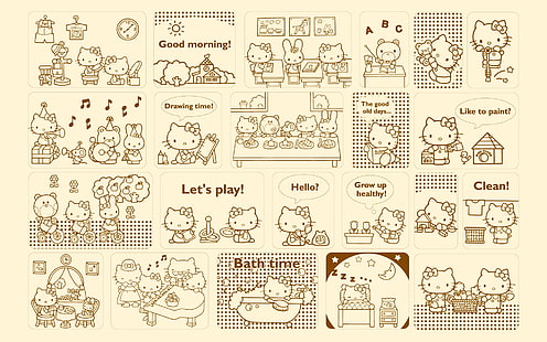здравей коте 1920x1200 аниме Hello Kitty HD Art, Hello Kitty, HD тапет HD wallpaper