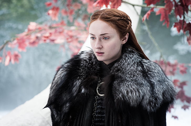 Sansa Stark, Sophie Turner, A Guerra dos Tronos, Temporada 7, 4K, HD papel de parede