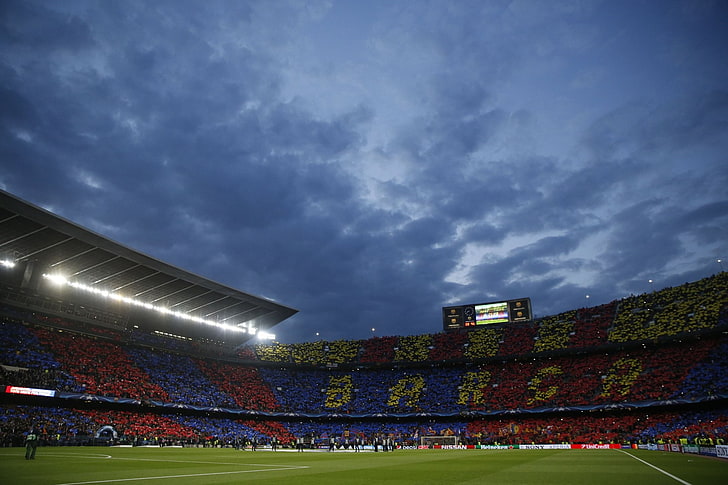 FC Barcelona, ​​Camp Nou, kluby piłkarskie, piłka nożna, Tapety HD