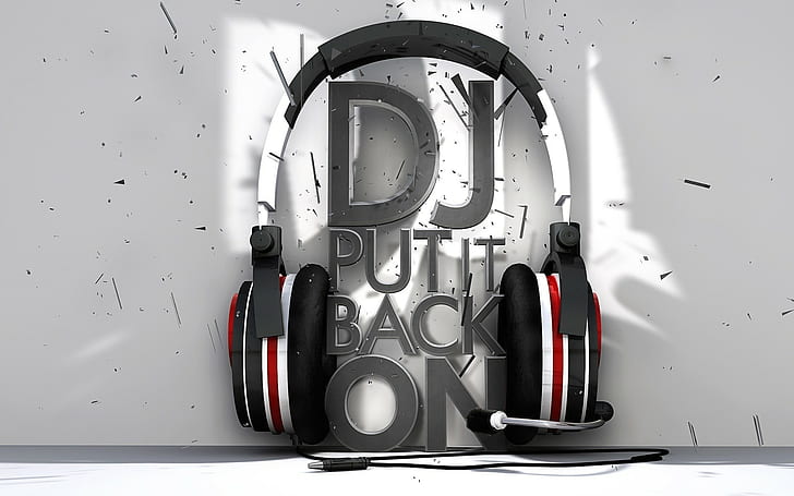 DJ Headphones HD, music, headphones, dj, HD wallpaper
