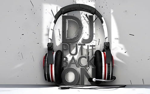 DJ Headphones HD, music, headphones, dj, HD wallpaper HD wallpaper
