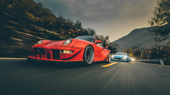 Need for Speed digital wallpaper, RWB, Porsche 911 Carrera S, gulf, Porsche 911 GT3, Porsche 911 Turbo, Porsche 911 Carrera 4S, car, road, vehicle, red cars, Toyota GT86, HD wallpaper HD wallpaper