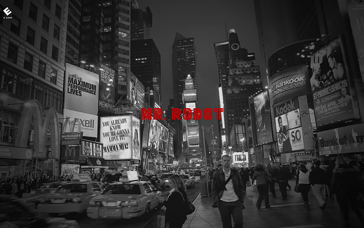 New York Times, Mr. Robot, New York City, Times Square, HD wallpaper