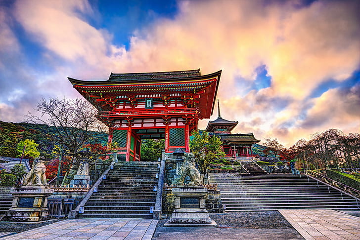 اليابان ، المعبد ، العمارة، خلفية HD