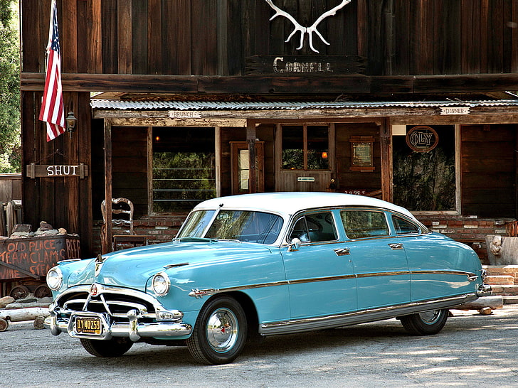 1952, hornet, hudson, retro, sedan, HD papel de parede