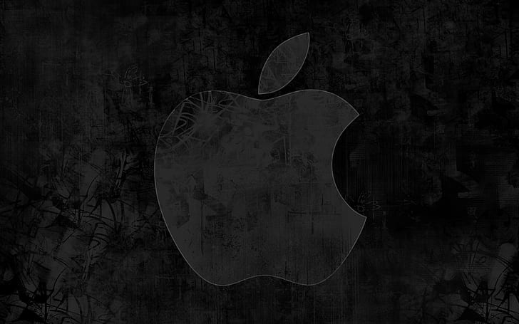 Great grunge Apple, latar belakang, logo, komputer, internet, Wallpaper HD