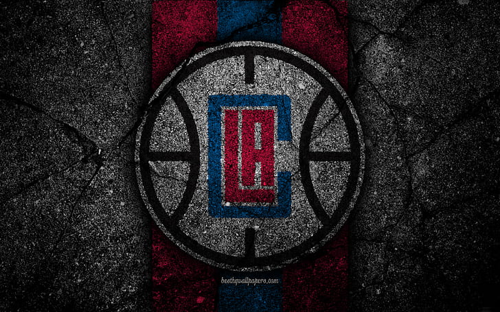 Bola Basket, Los Angeles Clippers, Logo, NBA, Wallpaper HD