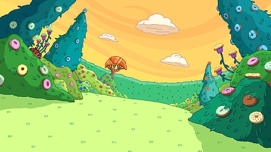green field illustration, Adventure Time, HD wallpaper HD wallpaper