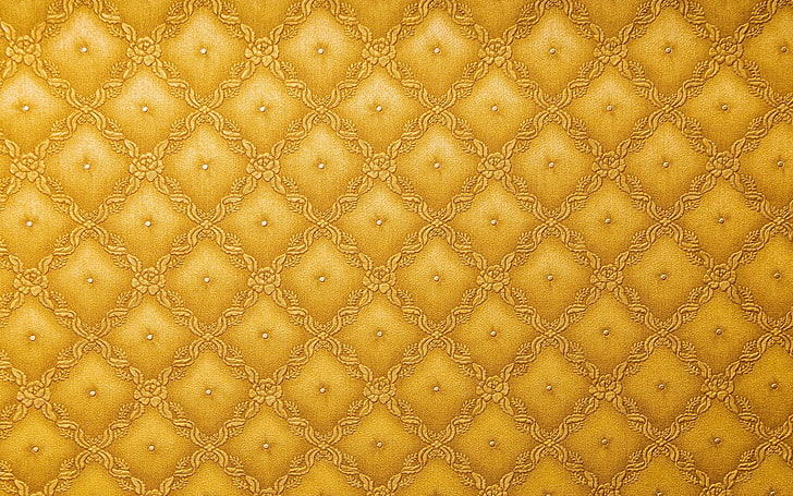 yellow wallpaper, yellow, texture, upholstery, HD wallpaper