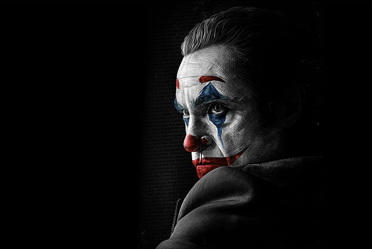angka, cat, seni, Joker, Joaquin Phoenix, 2019, Wallpaper HD