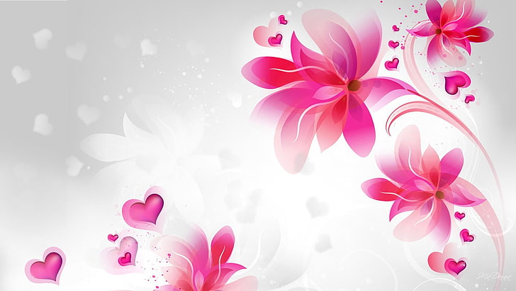 flor, rosa, flor, flora, pétalo, magenta, planta, primavera, diseño floral, Fondo de pantalla HD