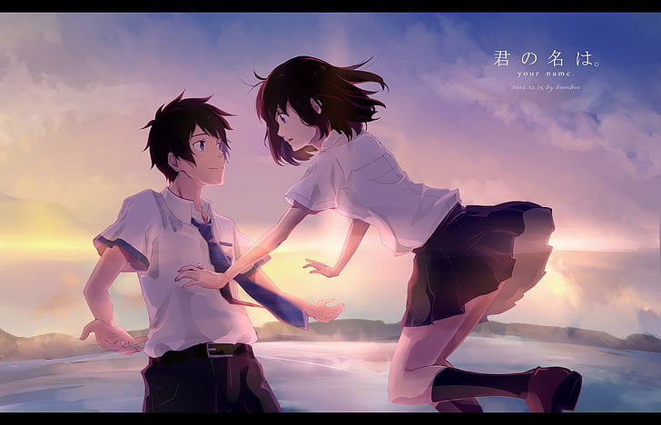 Anime, dein Name., Mitsuha Miyamizu, Taki Tachibana, HD-Hintergrundbild