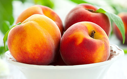Peaches Fruit, food, fruits, healthy food, HD wallpaper HD wallpaper