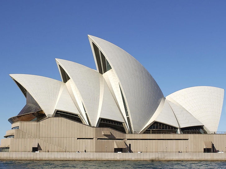 Australia, Sydney, Sydney Opera House, arsitektur, bangunan, air, modern, Wallpaper HD