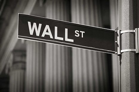Wall St Señalización, letrero, placa, Wall Street, Fondo de pantalla HD HD wallpaper