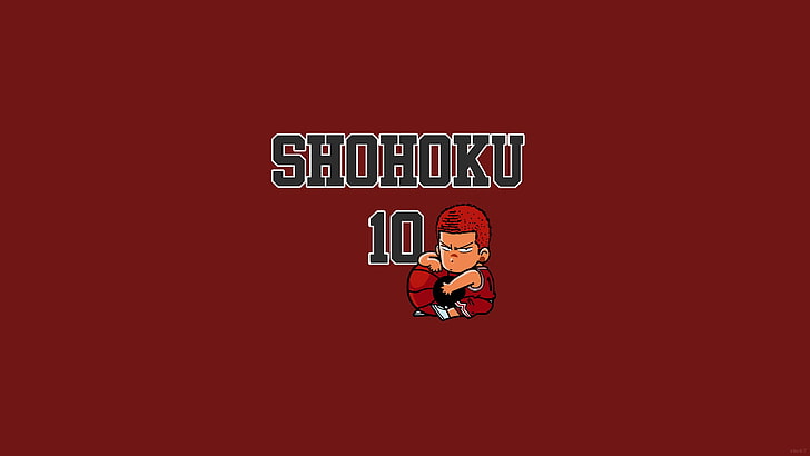 красный и черный логотип Чикаго Буллз, Slam Dunk, Sakuragi Hanamichi, Shohoku High, HD обои