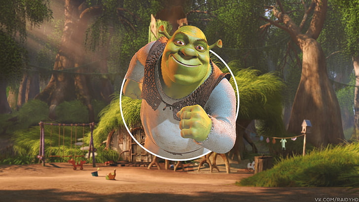 imagen en imagen, Shrek, dibujos animados, Fondo de pantalla HD