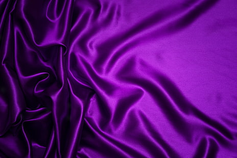 ungu, latar belakang, sutra, kain, lipatan, tekstur, Wallpaper HD HD wallpaper